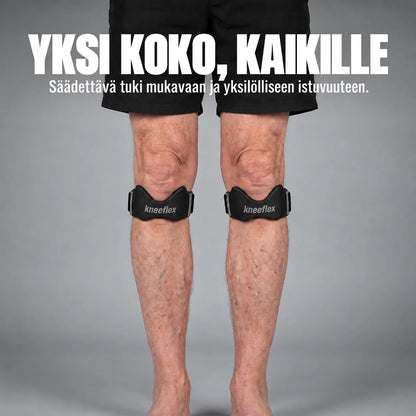 KneeFlex-polvihihnat molemmissa polvissa – yksi koko kaikille