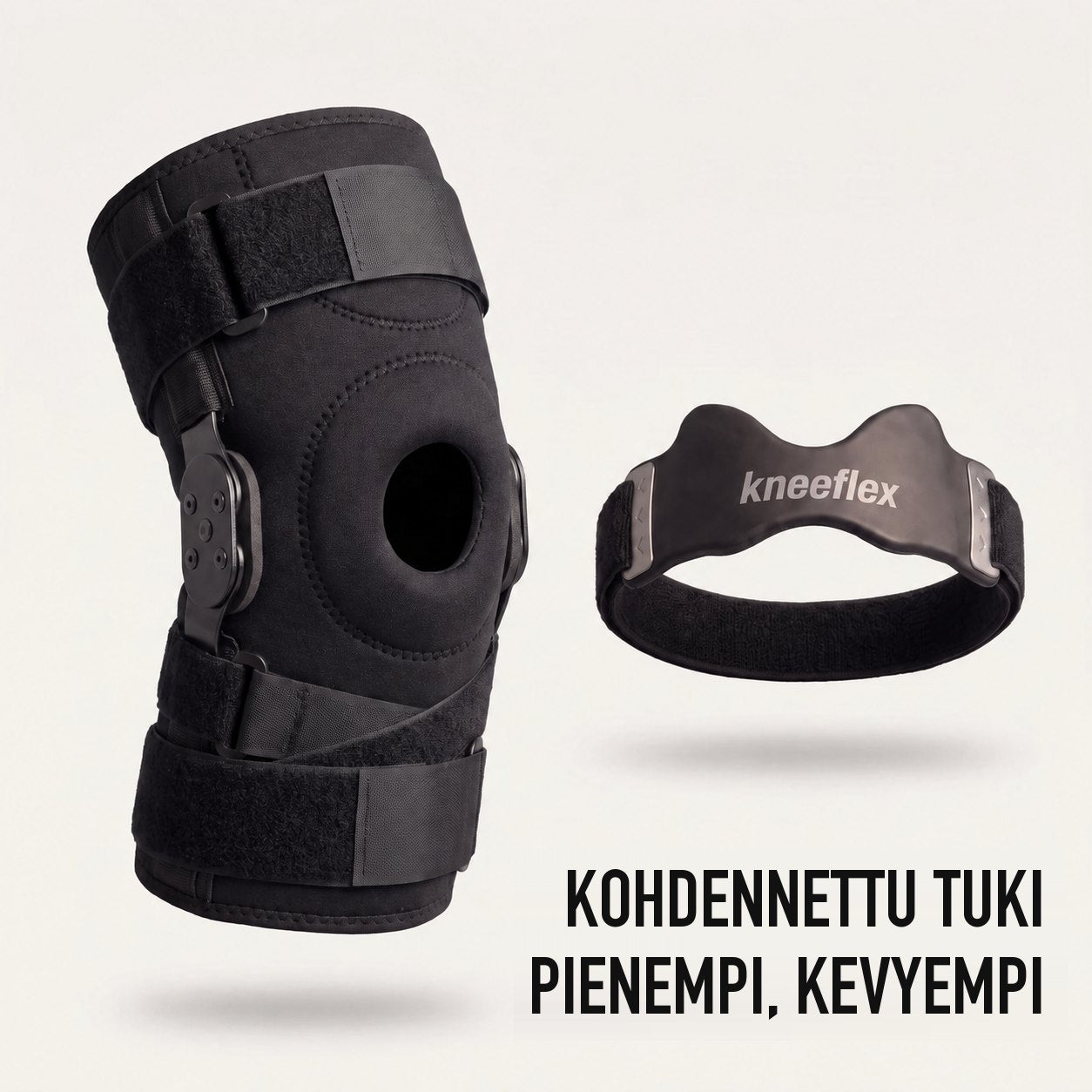 Polvituen ja kompaktin KneeFlex™-polvihihnan vertailu